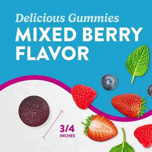 Miniatura 5 de Gominolas de magnesio Nature's Truth para niños Glicinato y citrato 50 unidades Sabor a bayas mixtas Suplemento vegano, sin OMG y sin gluten