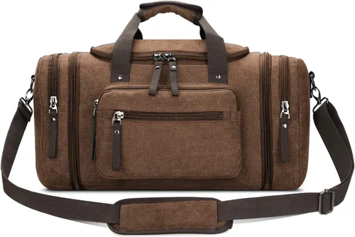 Miniatura 8 de Bolsa de viaje para hombre (lona, bolsa de fin de semana), Negro), A-001