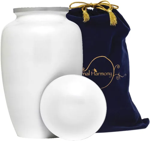 Miniatura 10 de Eternal Harmony Urna grande para cenizas, jarrón de cremación masculino y femenino para cenizas humanas, sello seguro y bolsa de terciopelo, jarrón