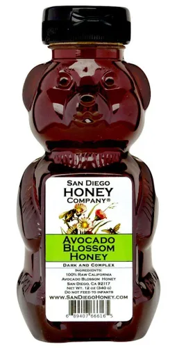 Miniatura 2 de Miel de cítricos de San Diego Honey Company – Oso de miel, miel de flor de naranja cruda con mandarina + limón de 12 onzas