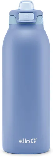 Miniatura 54 de Ello Pop & Fill Insulated Stainless Steel Water Bottle with Quick Fill Lid, Leakproof Locking, Sip or Chug Spout, BPA-Free, Double Wall Vacuum Negro