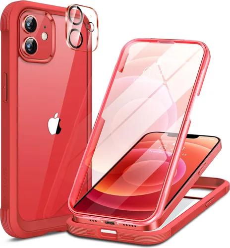 Miniatura 161 de Miracase Funda para iPhone 13 de 6.1 pulgadas, [sin burbujas] funda de teléfono de cuerpo completo con pantalla de vidrio completa integrada, sin
