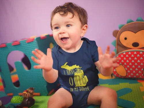 Miniatura 2 de In My Diaper Mameluco divertido de pañal de Ohio, traje de 100 % algodón de Estados Unidos, divertido regalo para bebé