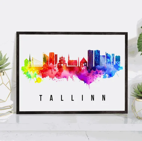 Miniatura 20 de Póster de Kazan Skyline Russia, pintura de paisaje urbano de Kazán, póster de Rusia, impresión de paisaje urbano de Kazán y monumentos, arte