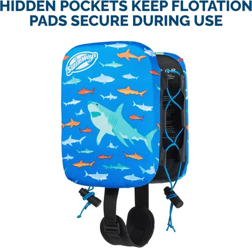 Miniatura 5 de SwimWays Power Swimr - Chaleco de natación para piscina al aire libre para niños, flotador ajustable para entrenamiento de natación, sirena rosa