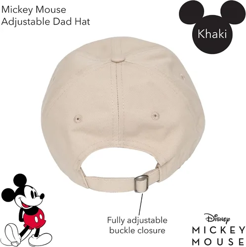 Miniatura 3 de Concept One Disney Mickey Mouse Embroidered Cotton Adjustable Dad Hat with Curved Brim