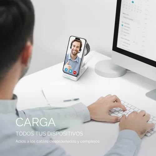 Miniatura 2 de Estación de carga inalámbrica, soporte de carga rápida 3 en 1 para múltiples dispositivos Apple Watch Ultra Series 11 10 9 8 7 6 SE 5 4 3 2, iPhone