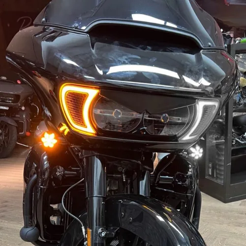 Miniatura 2 de Accesorios de ventilación para faro de motocicleta, intermitentes, indicador LED, luces laterales para Harley Road Glide FLTRX 2015-2023