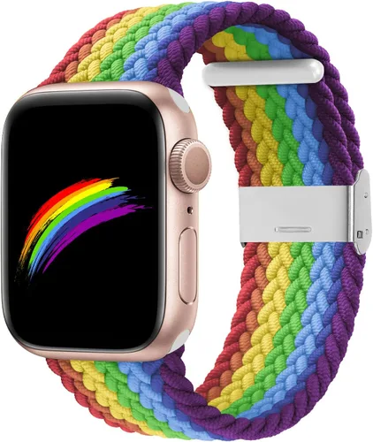 Miniatura 19 de Bandiction - Correas compatibles con Apple Watch de 44mm 40mm 38mm 42mm 41mm 45mm 46mm 49mm, bandas iWatch para mujeres y hombres, correa elástica