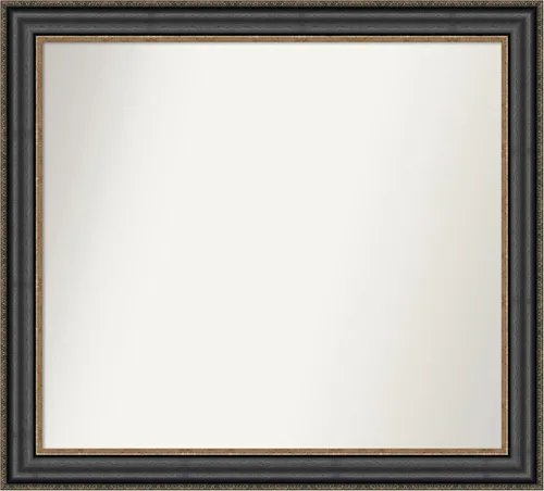 Miniatura 258 de Amanti Art Espejo personalizado, espejo de baño negro puente, espejo de pared o espejo de tocador de baño sobre el fregadero (26 x 26 pulgadas)