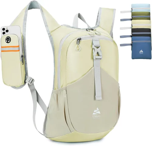 Mochila de 15L pequeña para senderismo para hombres y mujeres, mochila ligera plegable, mochila de día plegable, para camping, viajes al aire libre,