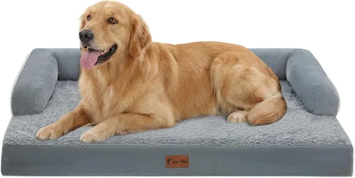 Miniatura 17 de Camas Ortopédicas para Perros de Tamaño Grande, Espuma de Celdas Impermeables tipo Huevera, Camas tipo Sofá para Perros Medianos para Jaula 35x22
