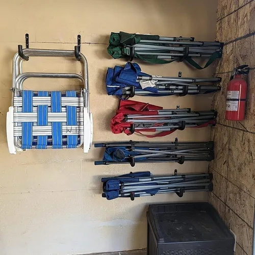 Miniatura 5 de Ganchos de almacenamiento de garaje resistentes, colgador y organizador de garaje de montaje en pared, ganchos de almacenamiento de 9.4 pulgadas