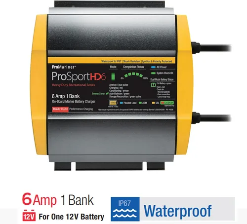 Miniatura 4 de ProMariner 44006 ProSport HD Cargador de batería marino impermeable, 6 amperios, 1 banco