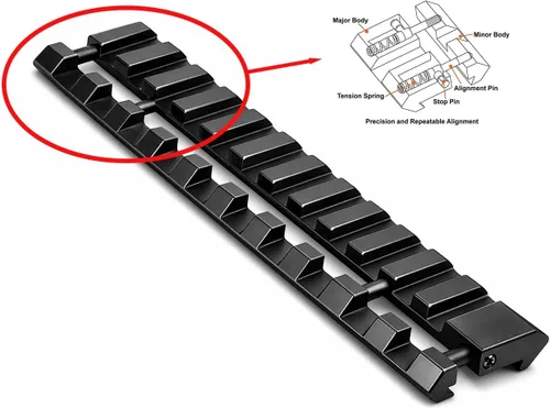 Miniatura 4 de .22/Airgun to Picatinny/Weaver Low Pro Low Profile Ligero Repetible Alineación Innovadora Rail Plataforma Adaptador Snap-in con Ranura Superior 1