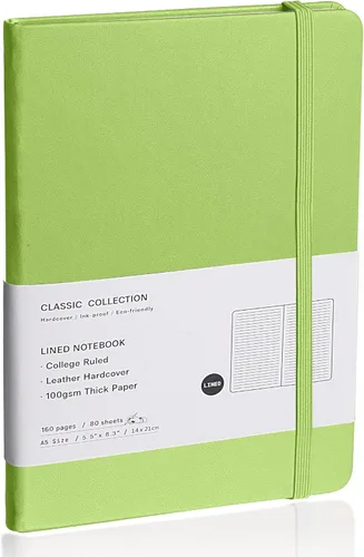 Miniatura 35 de Cuaderno rayado con tapa dura para hombres y mujeres – Cuadernos para escribir, trabajo, escuela, hogar y notas diarias, 160 páginas – Tamaño A5