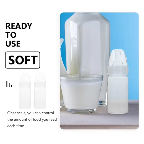 Miniatura 2 de EXCEART Botellas de leche desechables para recién nacidos, paquete de 5 con tetina suave y flexible, biberones para bebés, listos para usar