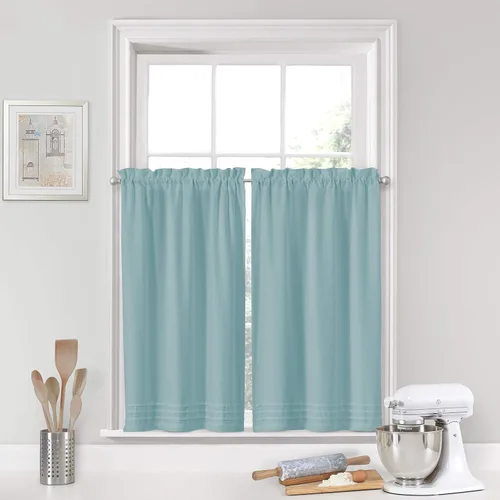 Miniatura 7 de VUE Kingsbury - Par de paneles pequeños para ventana de privacidad, baño, sala de estar, 52 x 24 pulgadas, color blanco