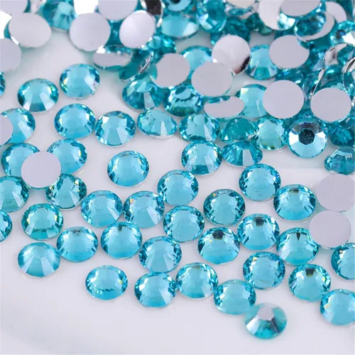 Miniatura 58 de 3000 unidades de diamantes de imitación termoadhesivos SS6 de 2mm con parte posterior plana, gemas de cristal de vidrio transparente redondas