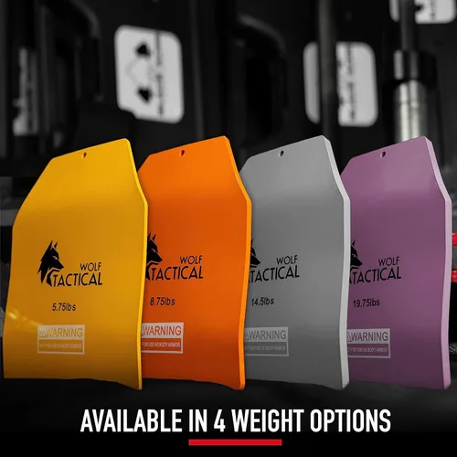 Miniatura 7 de WOLF TACTICAL Placas curvadas para chaleco de peso, pares de 5.75/8.75/14.5 libras, ajuste ergonómico contorneado, WOD, entrenamiento de fuerza