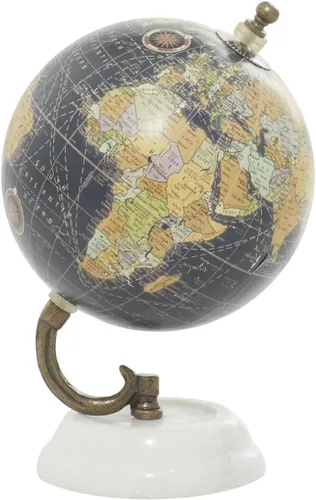 Miniatura 11 de Deco 79 Globo de mármol con base de mármol, 5' x 5' x 8', verde azulado