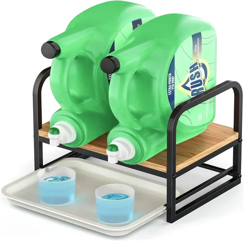 Miniatura 9 de Soporte para Detergente de Ropa Líquido, Soporte para Detergente de Ropa, Soporte para Detergente Líquido con Bandeja para Goteo