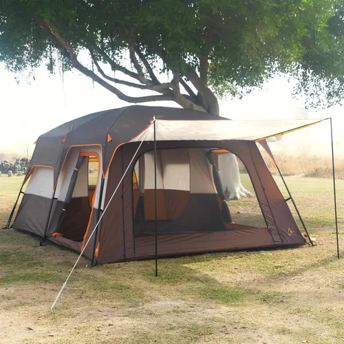 Miniatura 3 de KTT Extra Large Tent 10-12 Person,Family Cabin Tents,2 Rooms,3 Doors and 3 Windows with Mesh,Straight Wall,Waterproof,Double Layer,Big Tents for