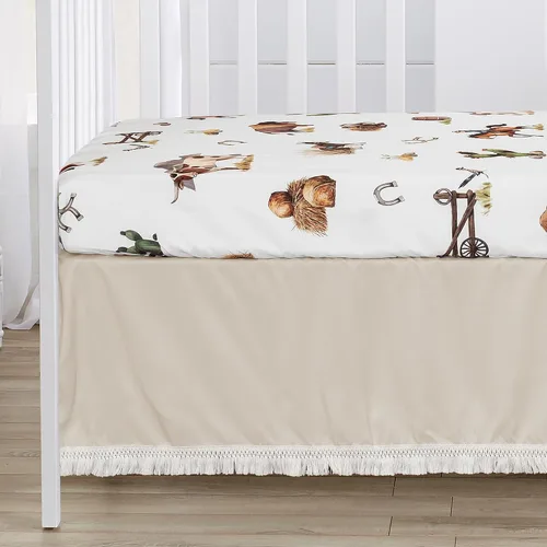 Miniatura 6 de Sweet Jojo Designs Juego de ropa de cama para cuna de bebé de 4 piezas (vaquero occidental) para niños, bebés/guardería, incluye manta, sábana