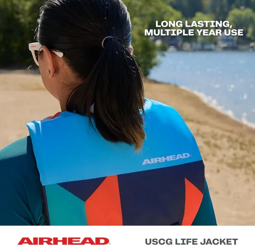 Miniatura 5 de Airhead GEO General - Chaleco salvavidas de varios tamaños, chalecos de natación para adultos, niños y jóvenes, poliéster duradero y espuma