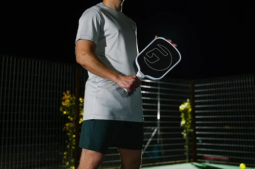 Miniatura 9 de GAMMA Paleta de pickleball de obsidiana 13 y 16, pala de pickleball de fibra de carbono cruda, palas de pickleball prémium