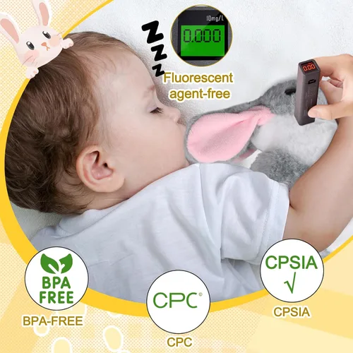 Miniatura 5 de Jimate Lindo Conejo Saltarín de Peluche para Niños, Conejito de Peluche Interactivo con Saltos, Orejas que se Mueven, y Sonidos, Juguete de Conejo