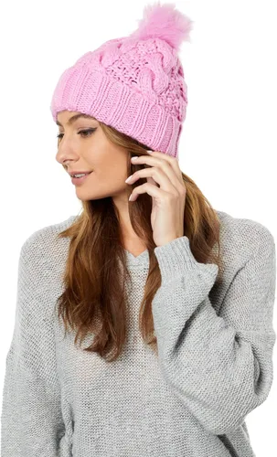 Miniatura 2 de UGG Gorro de punto para mujer con pompón de piel sintética