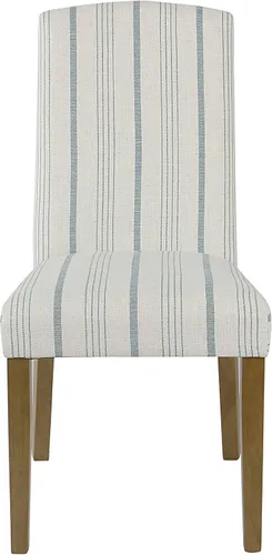 Miniatura 62 de Homepop Silla de comedor con detalles festoneados, sillas de comedor Parsons tapizadas, muebles decorativos para el hogar, tejido gris claro