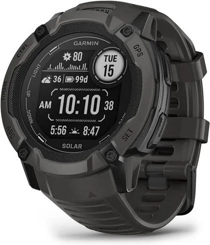 Miniatura 3 de PlayBetter Garmin Instinct 2X Solar (grafito) - Paquete de reloj inteligente GPS resistente, linterna, carga solar, GNSS multibanda, incluye