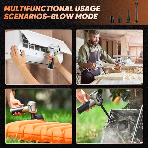 Miniatura 6 de Saker Aspirador portátil de mano inalámbrico portátil 17000PA plegable aspiradora de coche mini soplador de polvo con motor sin escobillas