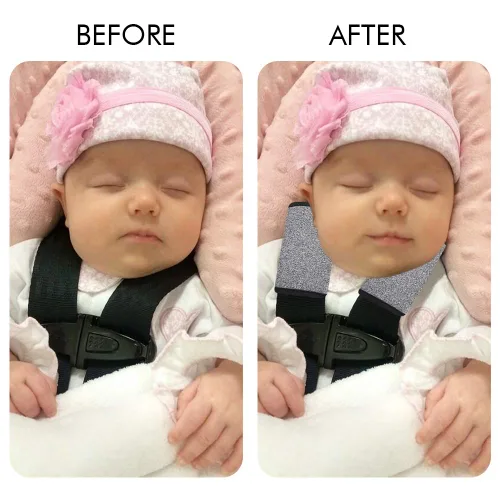 Miniatura 4 de Accmor Fundas de correa de asiento de automóvil para bebés y niños, fundas de correa de asiento de automóvil, almohadillas de hombro, fundas de Gris