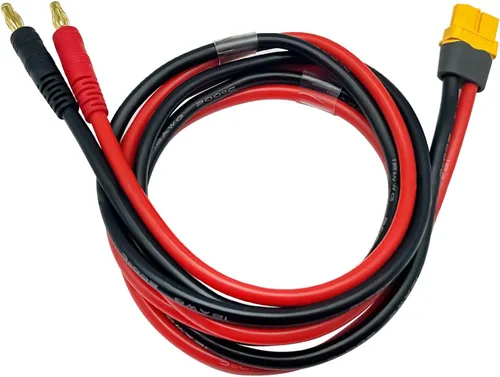 Miniatura 9 de FLY RC 2 unids EC5 conector macho a 0.157 in Banana macho enchufe Lipo batería equilibrio cable de carga 11.8 in cable de silicona cargador