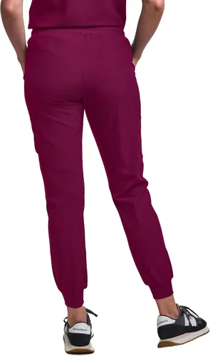 Miniatura 5 de Green Town Conjunto de ropa quirúrgica para mujer, pantalón deportivo y parte superior con cuello en V, 5 bolsillos, cintura de yoga, uniforme