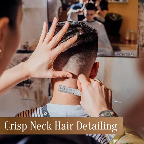 Miniatura 4 de Facón - Navaja de afeitar para barba para hombres - Herramienta profesional para moldear la barba, kit de aseo con 11 hojas de repuesto, moldeador
