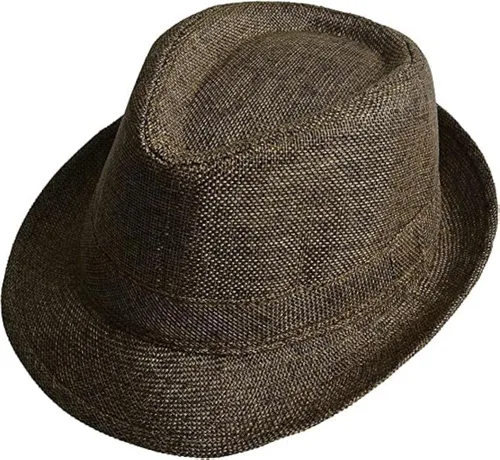 Miniatura 19 de ECYC Sombreros de jazz para niños, gorras de lino de color sólido para niños