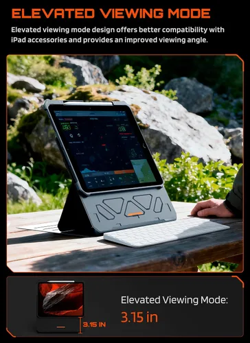 Miniatura 4 de SUPCASE Funda para iPad Pro de 13 pulgadas M5/M4 2025/2024 con soporte para lápices (UB Aero), [soporte ajustable] [contraportada desmontable]