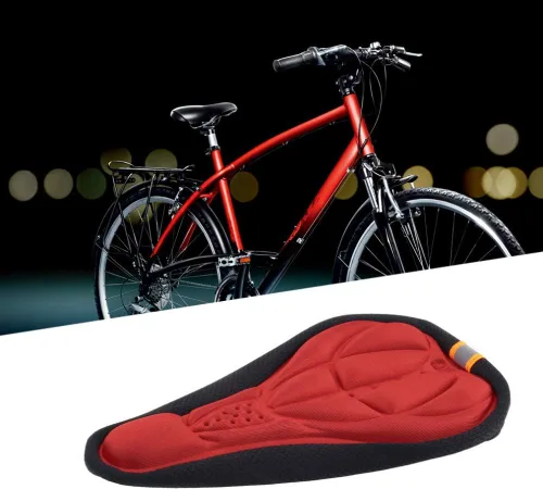 Miniatura 3 de Extra Soft EVA Ciclismo Bicicleta Cómodo Sillín Cubierta Bicicleta Cojín Negro