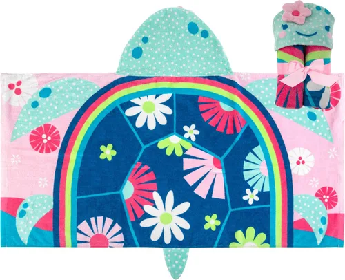 Miniatura 7 de Stephen Joseph, Toalla de playa con capucha para niños y niñas (3-8 años), toalla de baño tipo poncho con capucha, algodón suave y absorbente