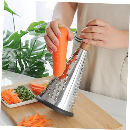 Miniatura 7 de Rallador manual de queso y verduras de acero inoxidable con mango ergonómico para rallar queso, frutas y verduras, herramienta de cocina del hogar