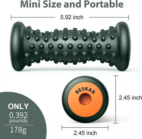 Miniatura 4 de BESKAR Rodillo de masaje para los pies para aliviar la fascitis plantar, herramienta de reflexología del pie, rodillo de masaje de puntos
