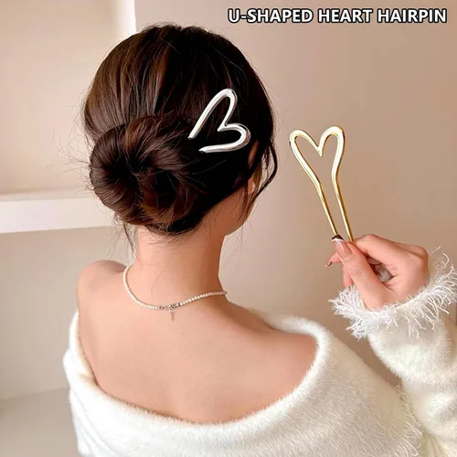 Miniatura 6 de 2 horquillas francesas para mujer, adecuadas para trenzas, moños y peinados sin daños en el cabello, pin de metal en forma de U de gran sujeción
