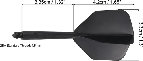 Miniatura 2 de PATIKIL Integrated Dart Shaft & Flights, Durable Plastic Dart Flight Set