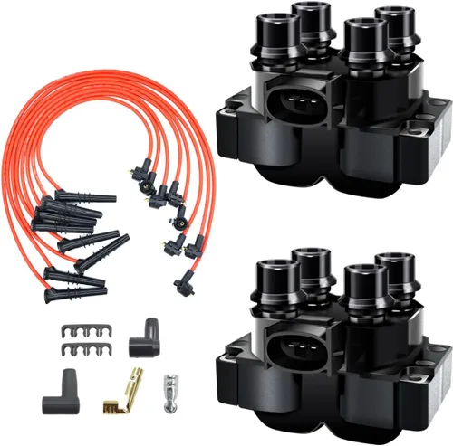 Miniatura 9 de MAS Juego de 2 bobinas de encendido y 8 bujías de iridio SP432 compatibles con Ford 1997 1998 1999 F-150 Expedition 1996 1997 Crown Victoria Grand