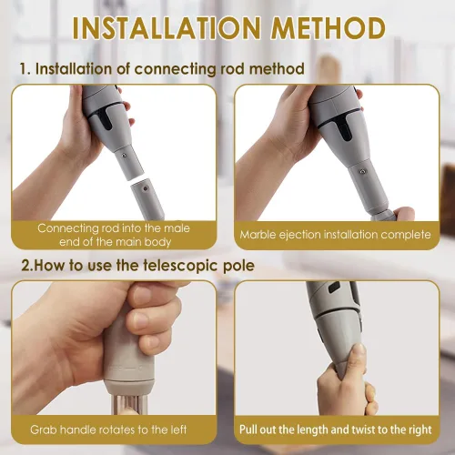 Miniatura 4 de Limpiador eléctrico giratorio 10 en 1, cepillo de limpieza eléctrico para baño, 10 cabezales de repuesto, cepillo de limpieza inalámbrico con brazo