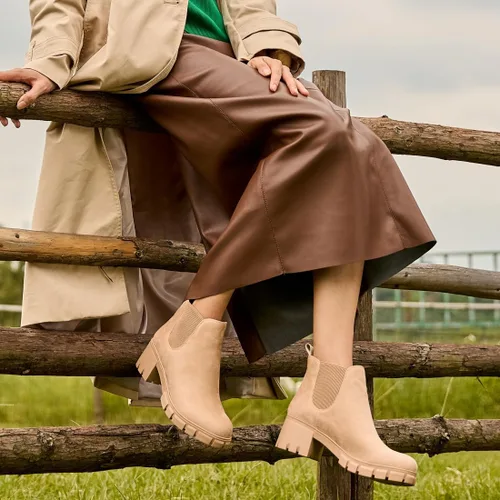 Miniatura 7 de Botas Chelsea para mujer, cómodas botas con suela de lengüeta, botines al tobillo